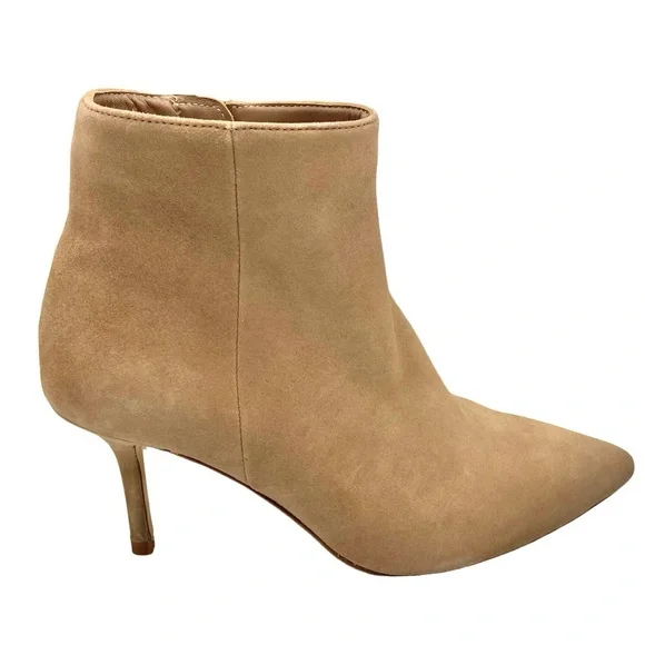 NIB L'Agence Aimee Beige Suede Ankle Boot - Sz 37.5 = US 7.5 - Picture 6 of 13